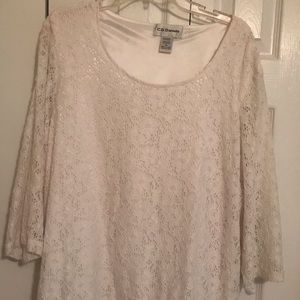 White 3/4 length top good condition